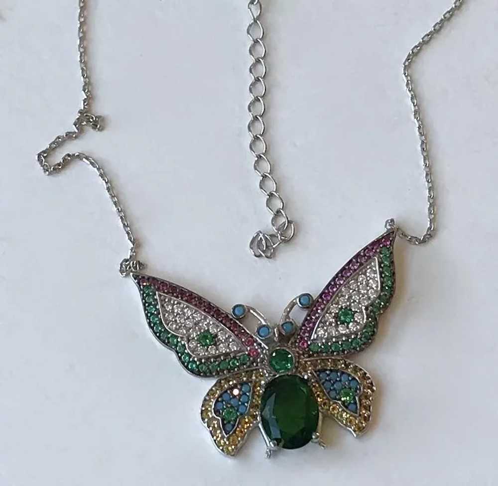 Sterling Silver Butterfly Necklace - image 4