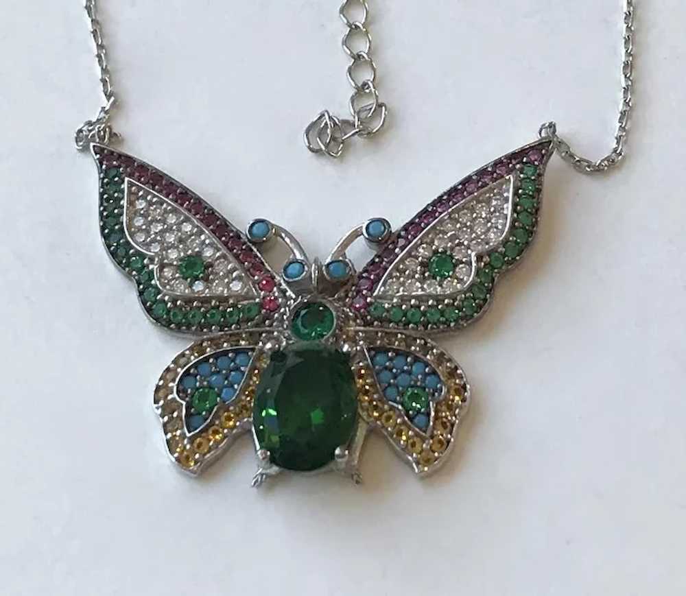 Sterling Silver Butterfly Necklace - image 6