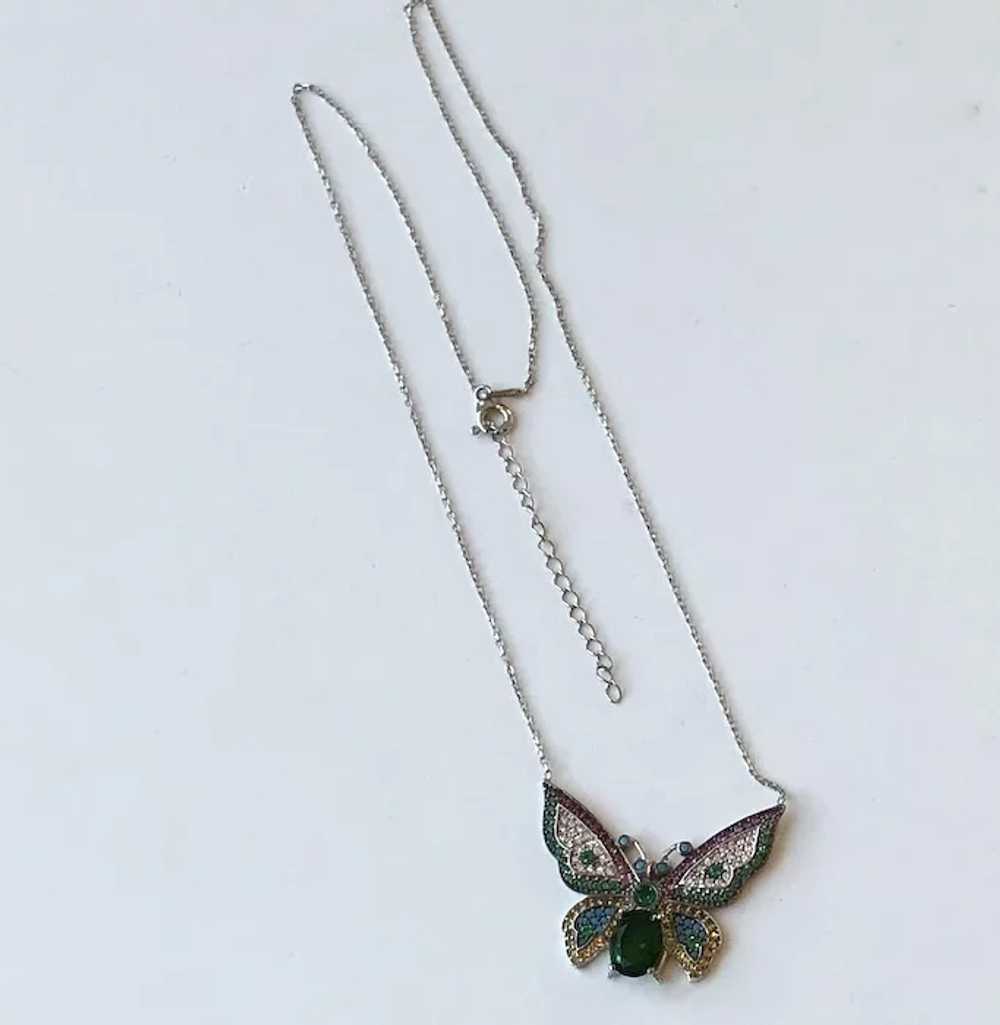 Sterling Silver Butterfly Necklace - image 7