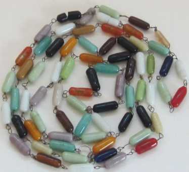 Vintage Sautoir Multi Color Necklace - image 1