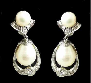 Voluptuous Handcrafted South Sea Pearl Earrings c… - image 1