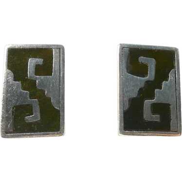 Luxurious Los Castillo Onix Negro Earrings c. 1955