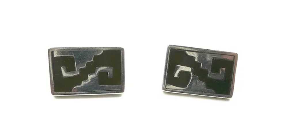 Luxurious Los Castillo Onix Negro Earrings c. 1955 - image 2