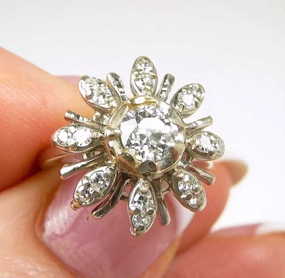 Charming Vintage Diamond Ladies Fashion Ring - image 3