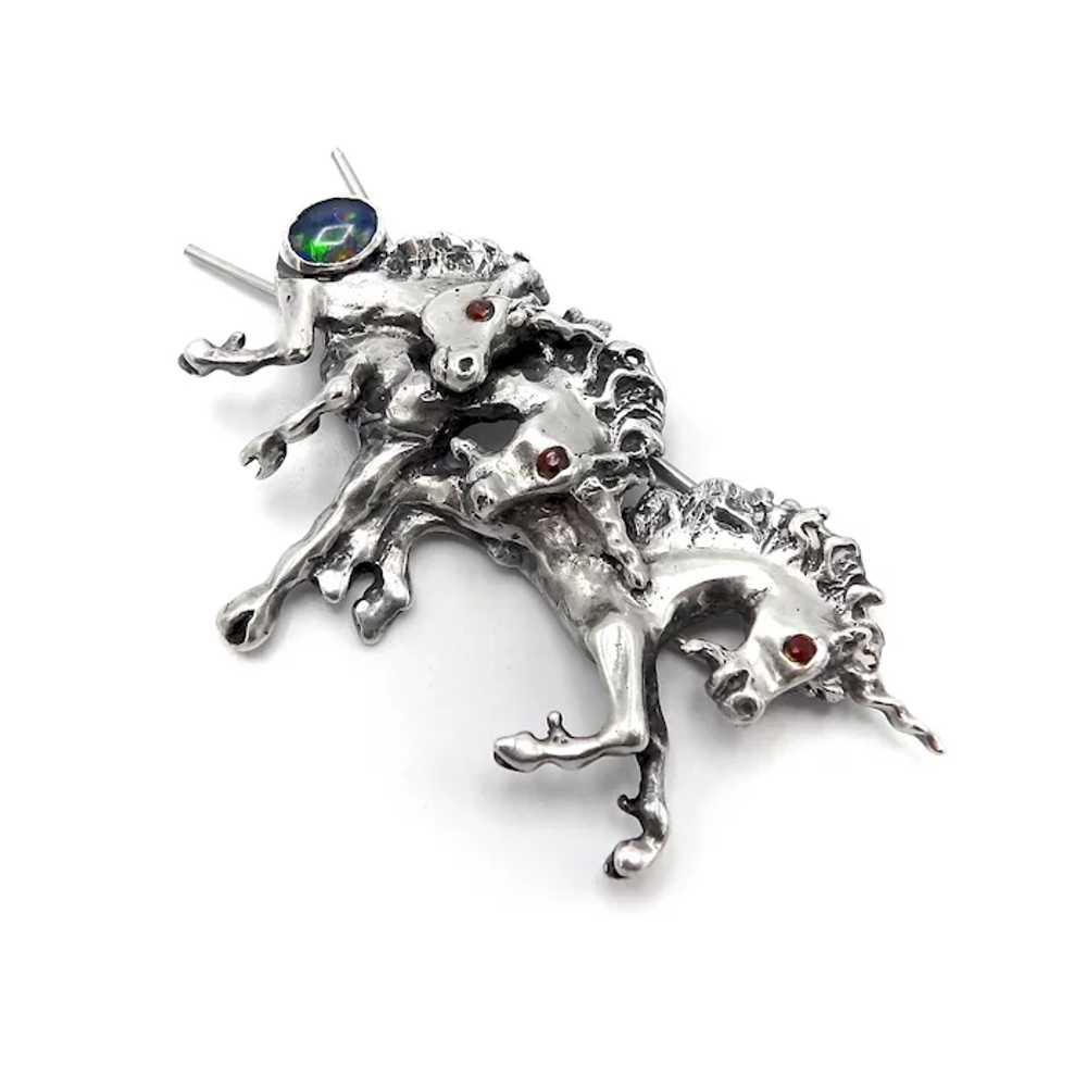 Vintage Renaissance Faire Sterling Silver Unicorn Hai… - Gem