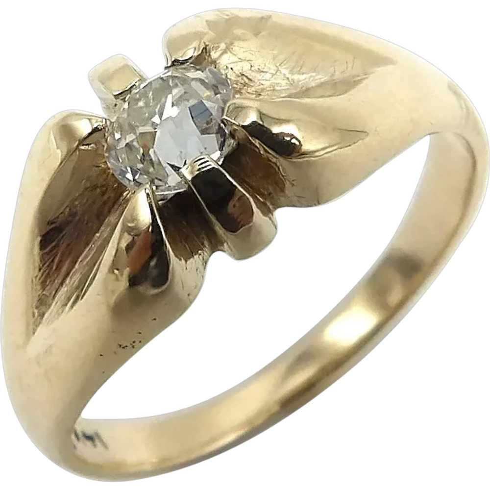 14K Victorian Old Mine Cut Diamond Ring - Gem