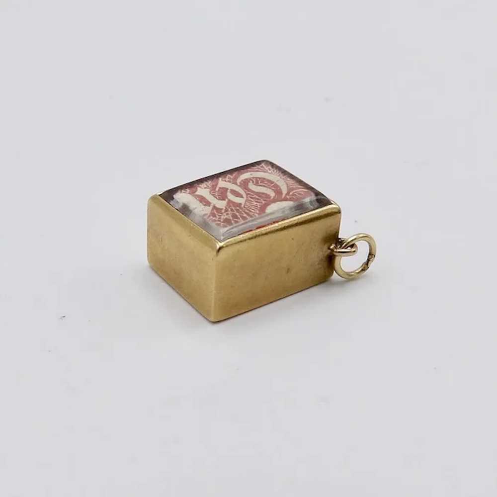 Vintage 9K Gold Ten Pound Note Charm - image 3