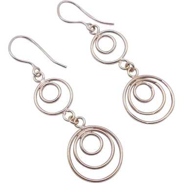 Vintage Spirals Italian 14KT Rose Gold Earrings - image 1