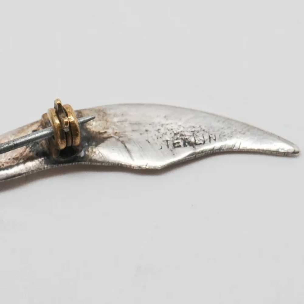 Vintage Sterling Silver Crown And Sword or Scimit… - image 4