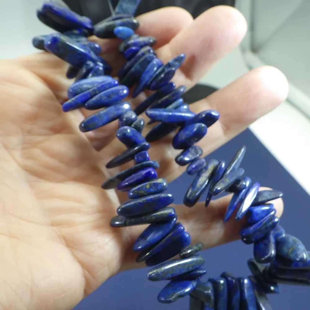 Beautiful Tumbled Lapis Lazuli Gemstone Choker Ne… - image 2