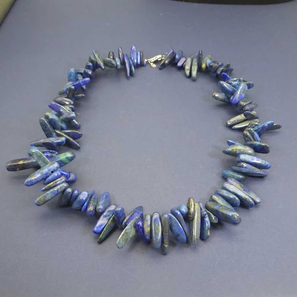 Beautiful Tumbled Lapis Lazuli Gemstone Choker Ne… - image 5