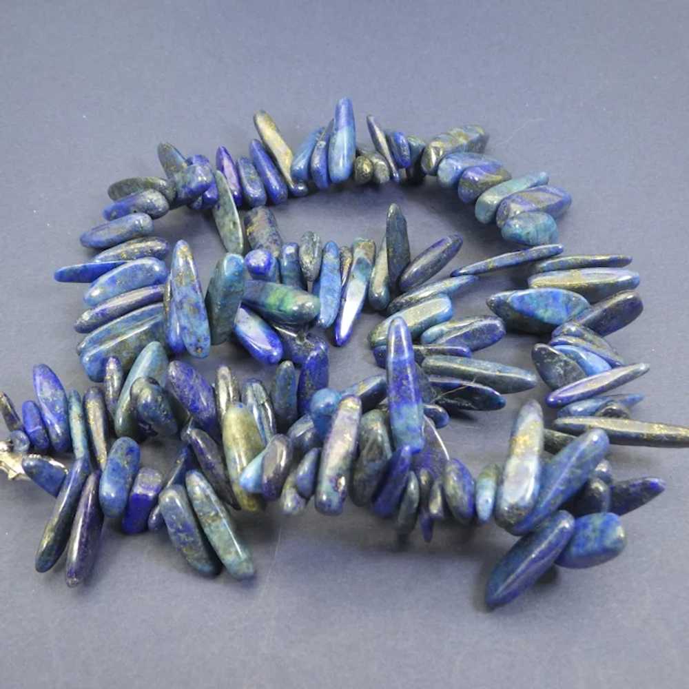 Beautiful Tumbled Lapis Lazuli Gemstone Choker Ne… - image 7
