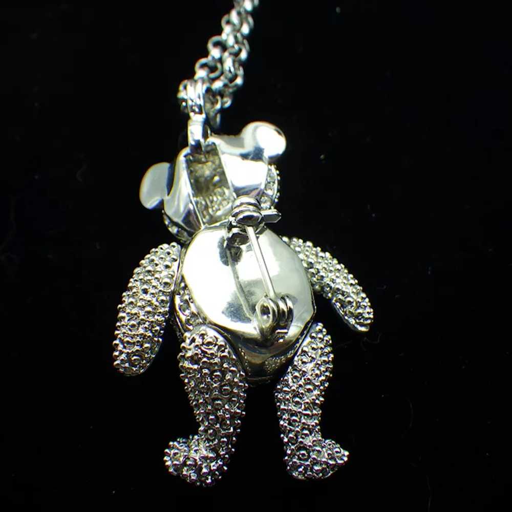 Articulated Teddy Bear Pendant Necklace or Brooch… - image 2