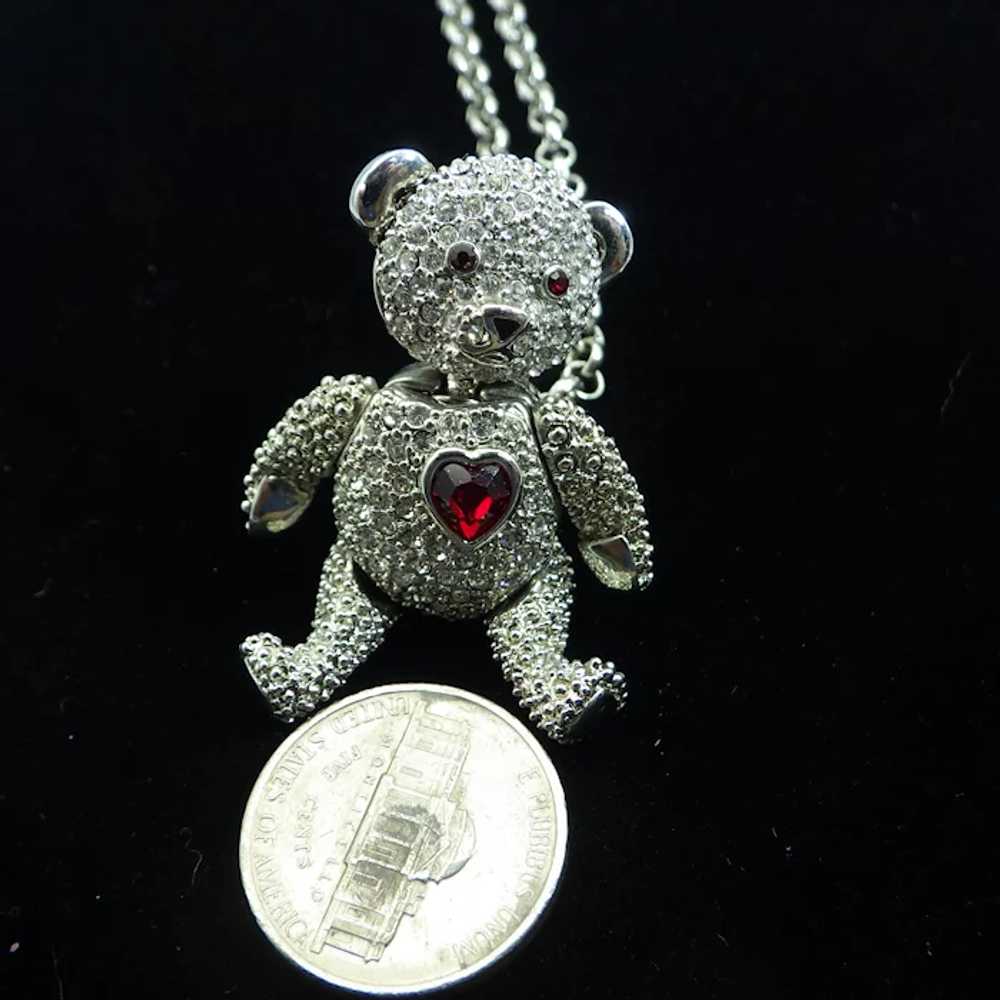 Articulated Teddy Bear Pendant Necklace or Brooch… - image 3