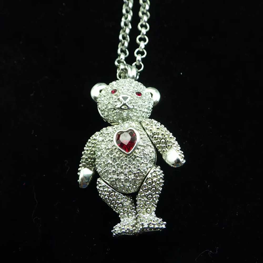 Articulated Teddy Bear Pendant Necklace or Brooch… - image 4