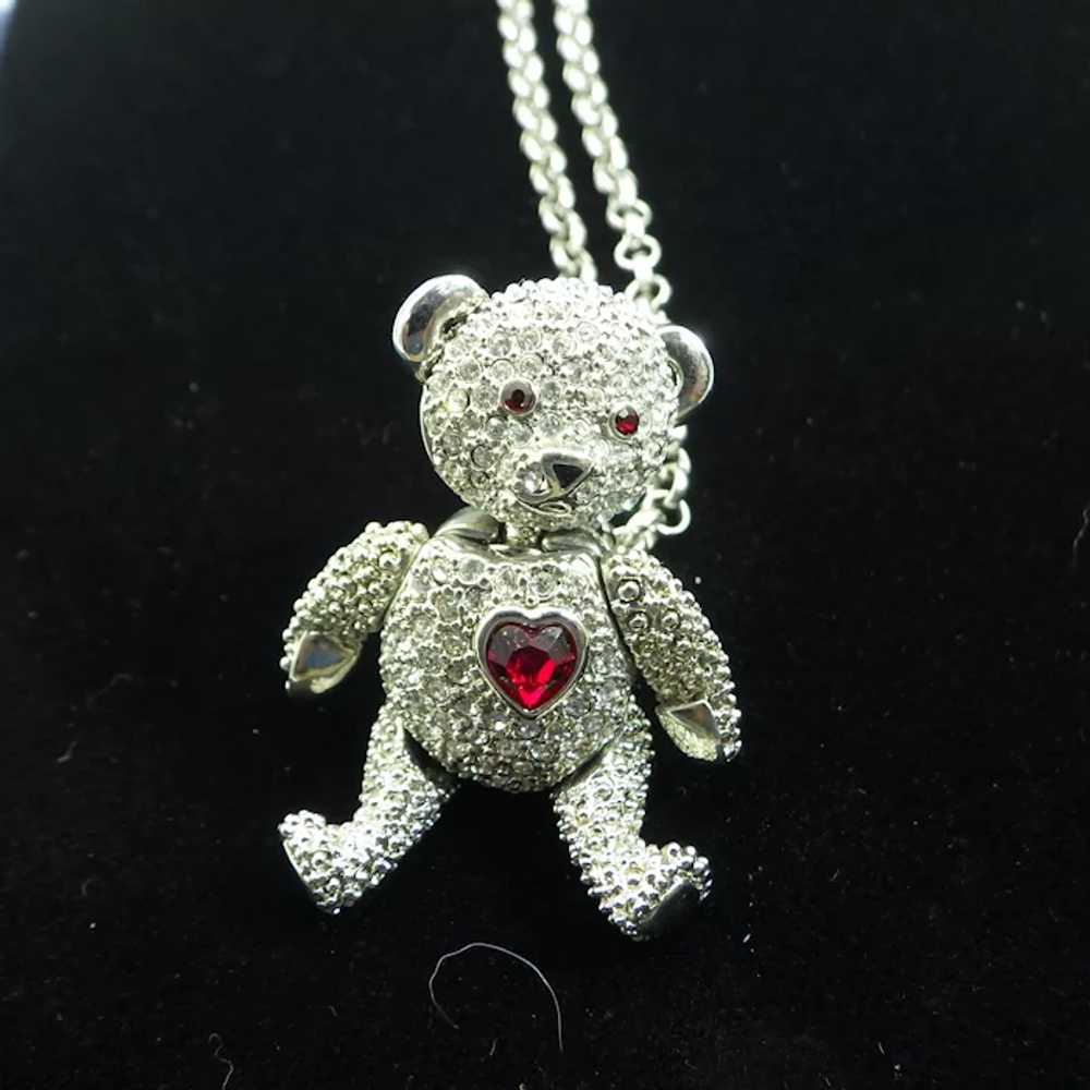 Articulated Teddy Bear Pendant Necklace or Brooch… - image 5