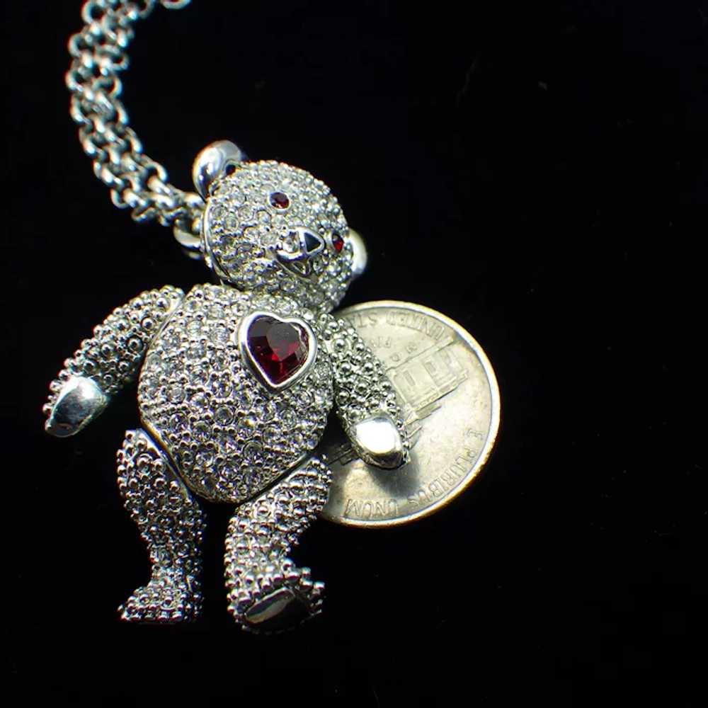 Articulated Teddy Bear Pendant Necklace or Brooch… - image 6