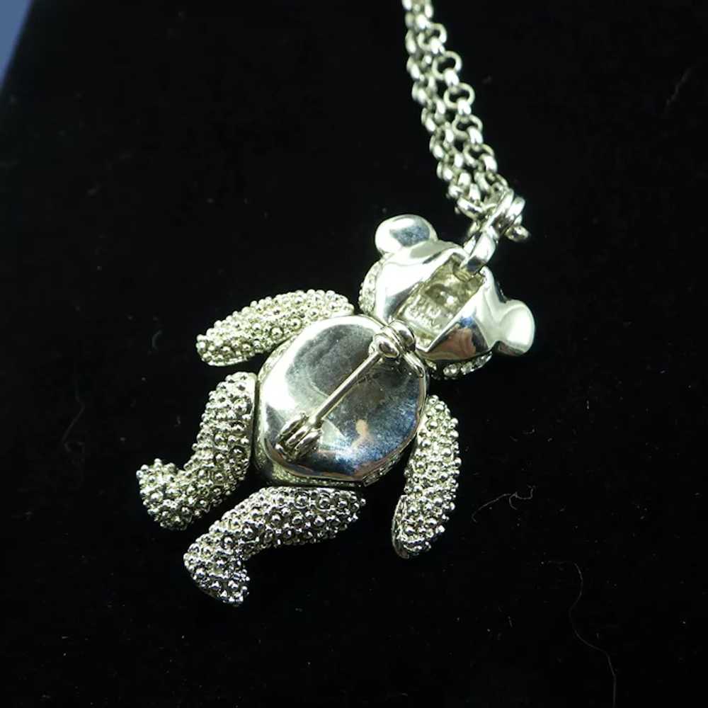 Articulated Teddy Bear Pendant Necklace or Brooch… - image 7