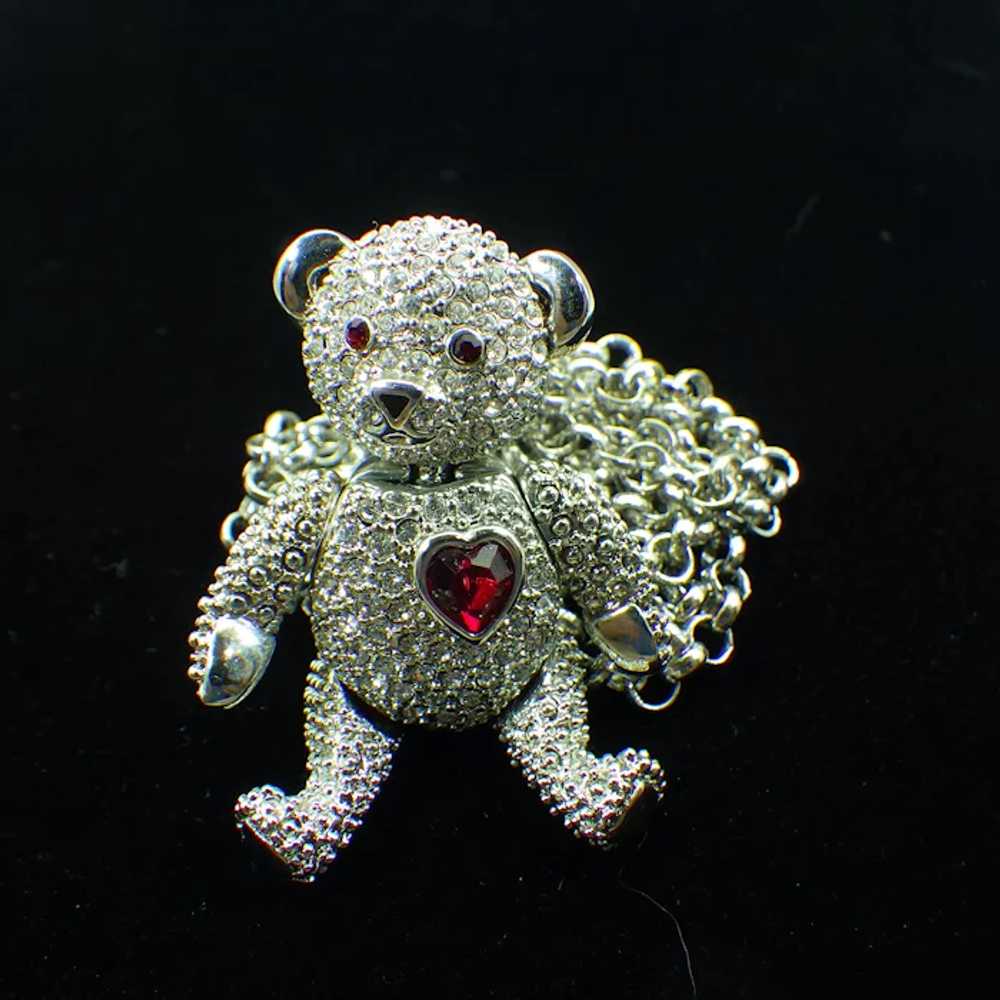 Articulated Teddy Bear Pendant Necklace or Brooch… - image 9