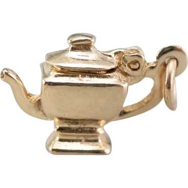 Little 14 Karat Gold Teapot Charm - image 1