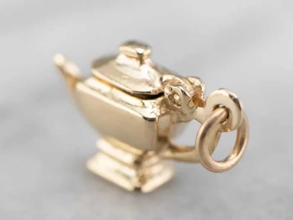 Little 14 Karat Gold Teapot Charm - image 4