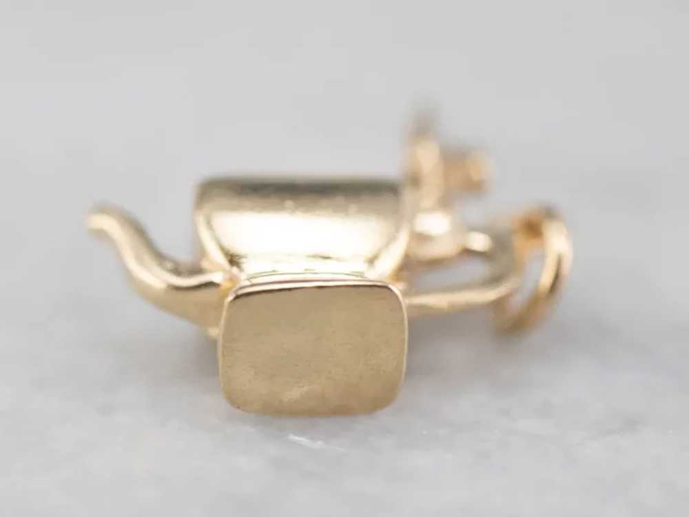 Little 14 Karat Gold Teapot Charm - image 7