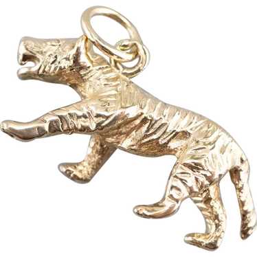 Vintage Stalking Tiger Charm or Pendant