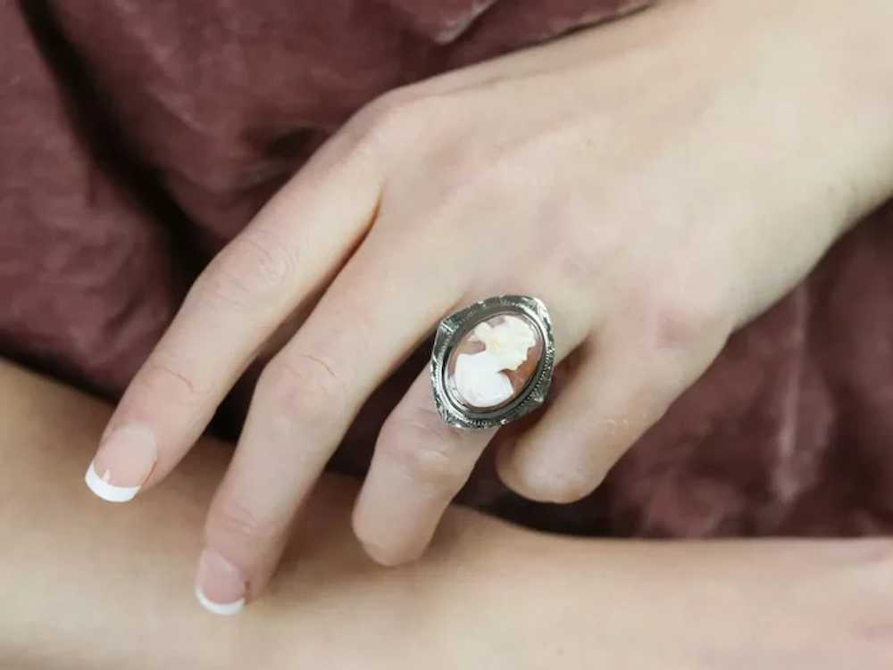 Etched Upcycled Cameo Ring - image 10