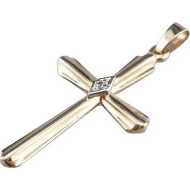 Unisex Vintage Diamond Cross