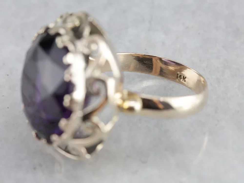 Upcycled Amethyst Statement Ring - image 4