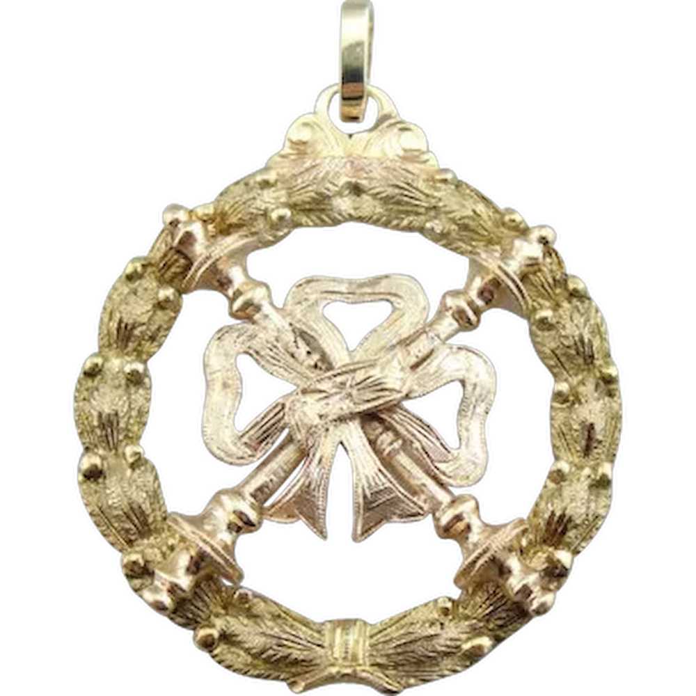 Circa 1954 Large Mason Medal Pendant - image 1