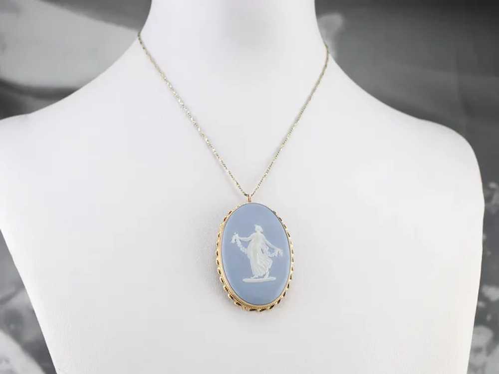 Classic Vintage Wedgwood Cameo Brooch or Pendant - image 10