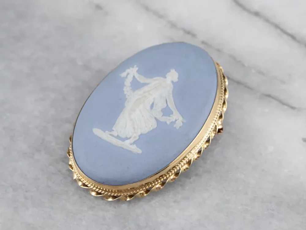 Classic Vintage Wedgwood Cameo Brooch or Pendant - image 2