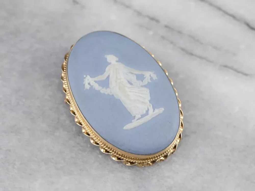 Classic Vintage Wedgwood Cameo Brooch or Pendant - image 3