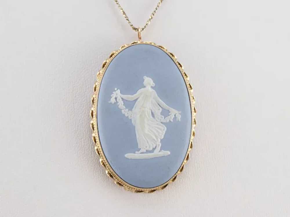 Classic Vintage Wedgwood Cameo Brooch or Pendant - image 8