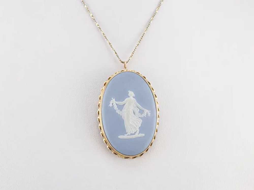 Classic Vintage Wedgwood Cameo Brooch or Pendant - image 9