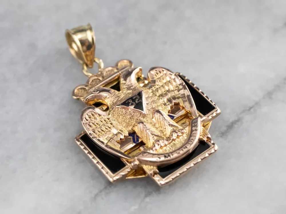 Masonic Double Headed Eagle Pendant - image 2