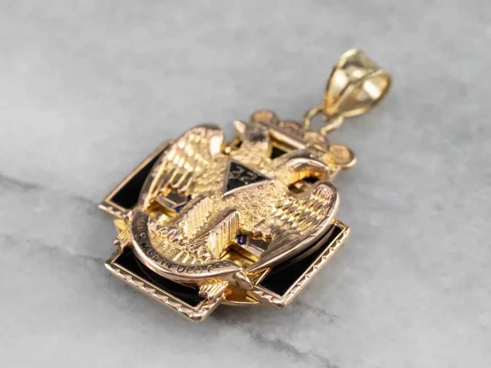 Masonic Double Headed Eagle Pendant - image 3