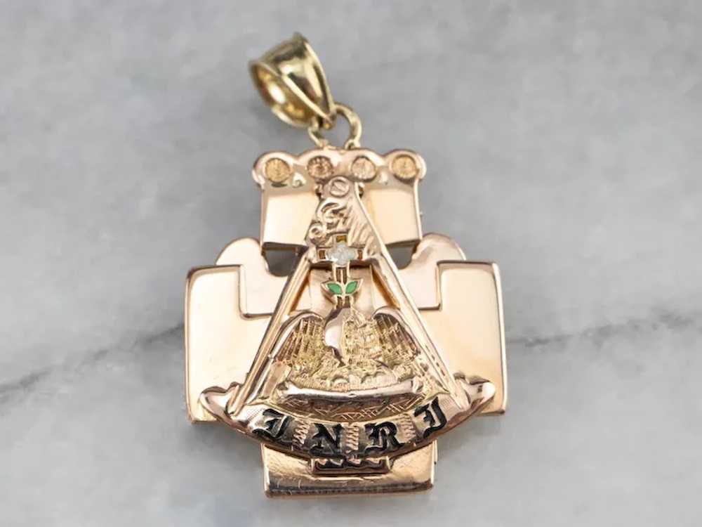 Masonic Double Headed Eagle Pendant - image 7