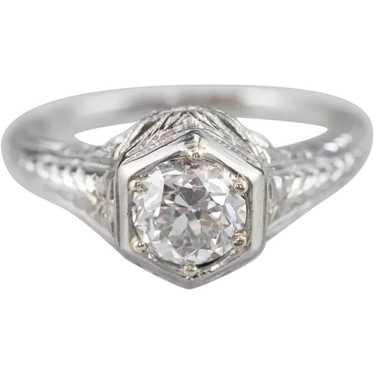 Antique Old European Cut Diamond Ring - image 1
