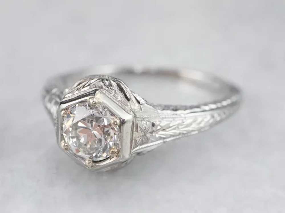 Antique Old European Cut Diamond Ring - image 3