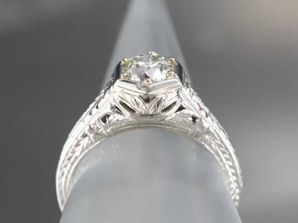 Antique Old European Cut Diamond Ring - image 8