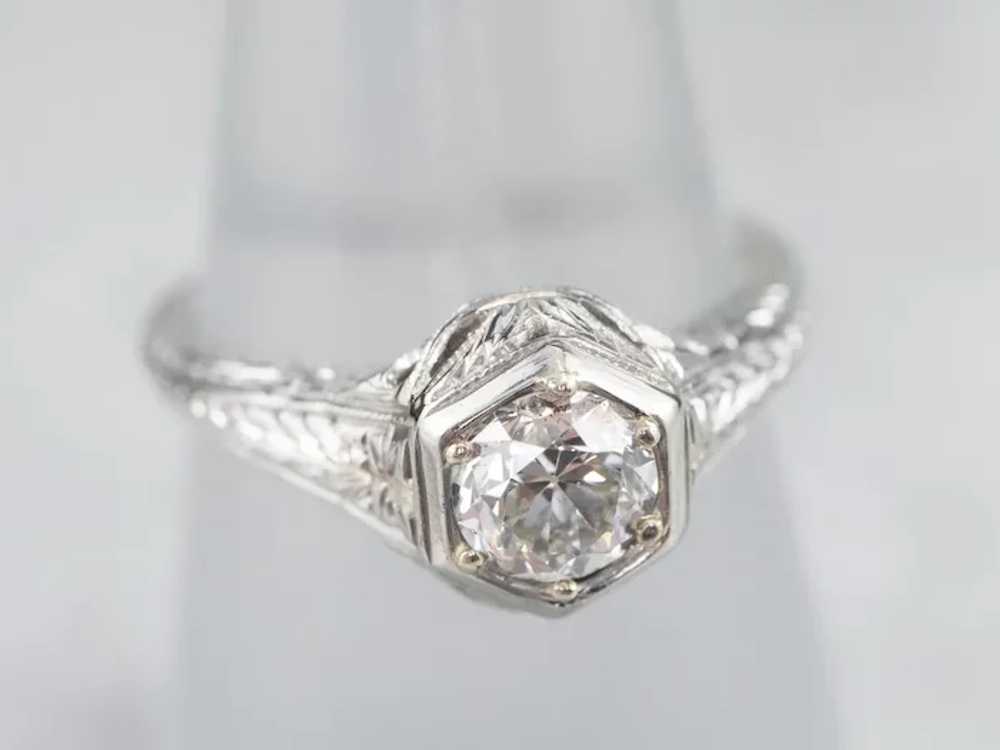 Antique Old European Cut Diamond Ring - image 9