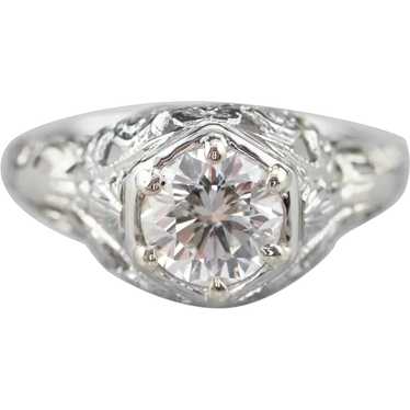 Stunning Art Deco Diamond Solitaire Ring - image 1