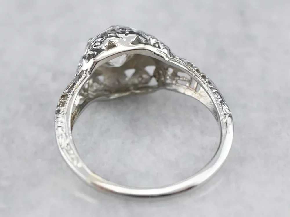 Stunning Art Deco Diamond Solitaire Ring - image 5