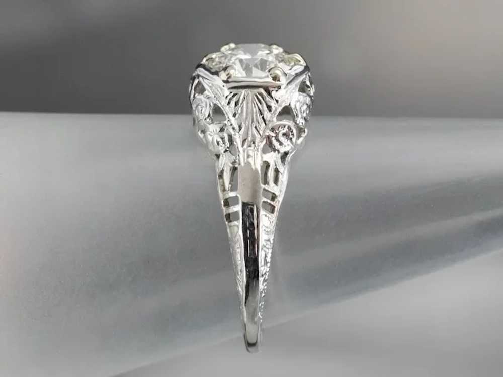Stunning Art Deco Diamond Solitaire Ring - image 7