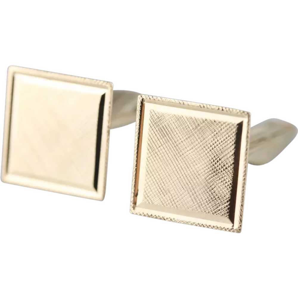 Handsome Textured Square Top Cufflinks - image 1