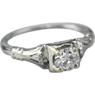 Jabel Art Deco Diamond Engagement Ring