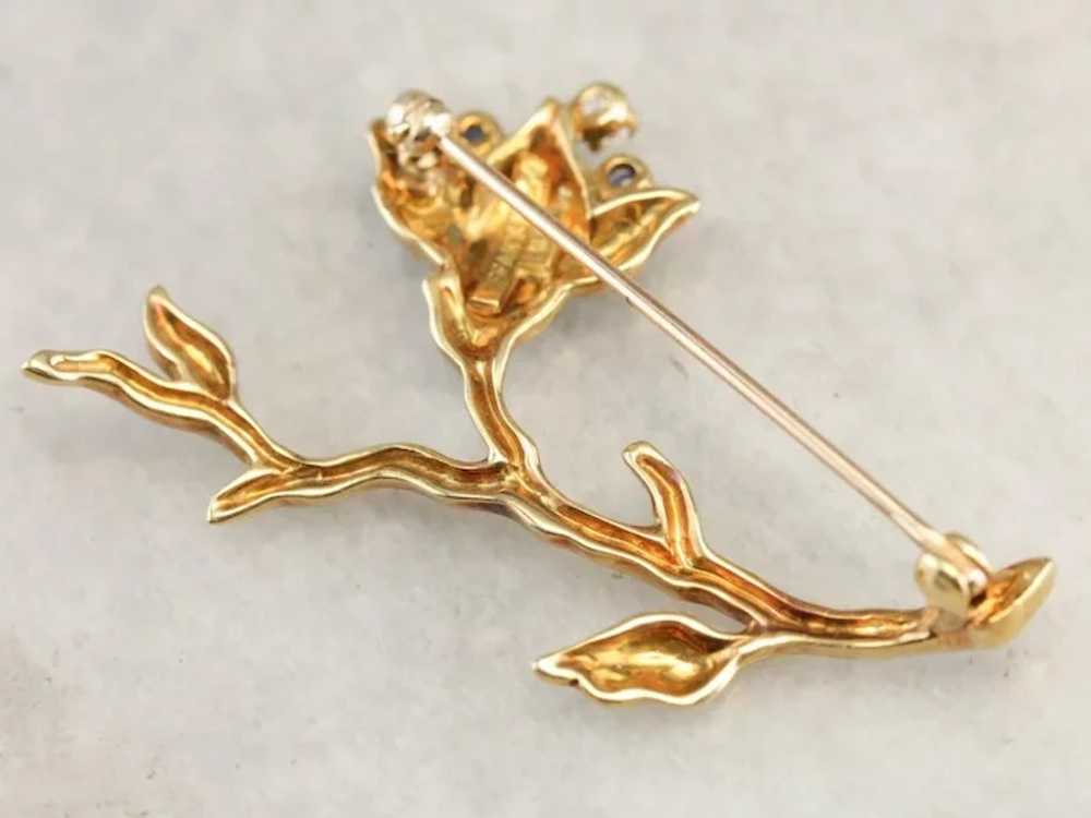 Vintage Tiffany and Company Flower Brooch - image 2