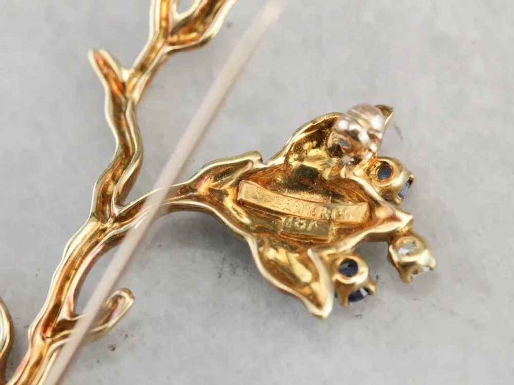 Vintage Tiffany and Company Flower Brooch - image 3